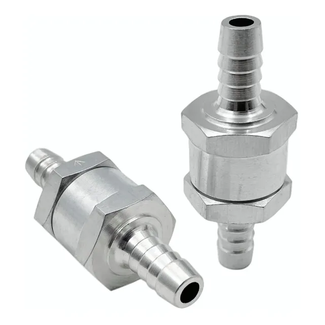 Valvula Check Aluminio 8/10mm  No Retorno Combustible Vacio