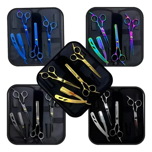Kit 3 Tesouras Profissionais Mompil Ktm-003 - Fio Navalha
