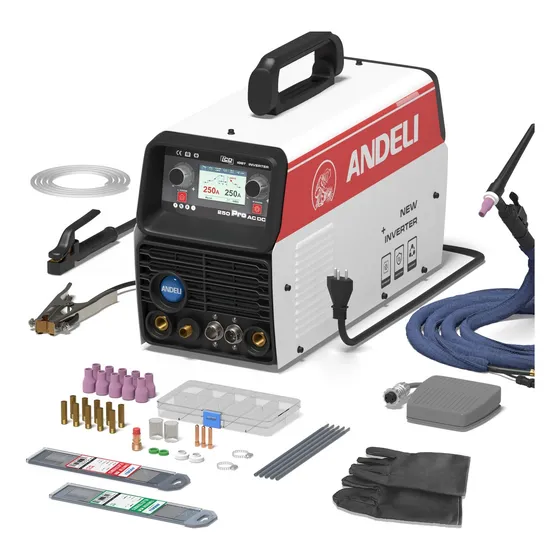 Máquina De Solda Tig Ac/dc Bivolt200a Lcd Tig/frio/pulso Mma
