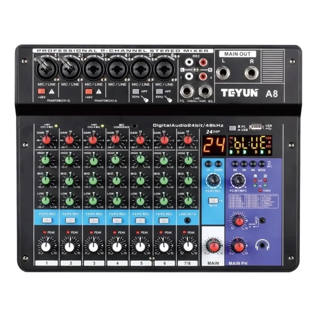 Mesa De Som Teyun A8 Com 8 Canais 110v/220v