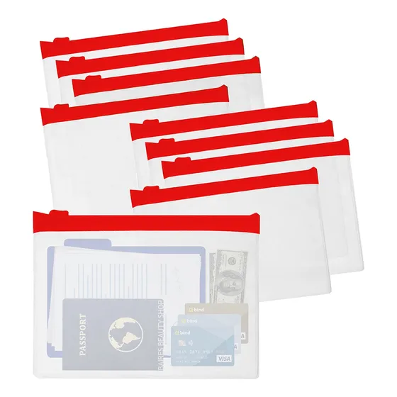 Sobres A5 Porta Documentos Cierre Hermético Zip Pvc X20 Med