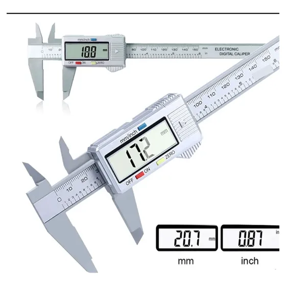 Vernier Digital Calibrador 150mm Fibra Carbono