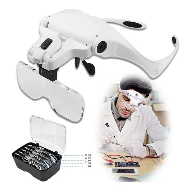 Lupa Con Led Pinza Base Para Reparar Electrónicos/lectura