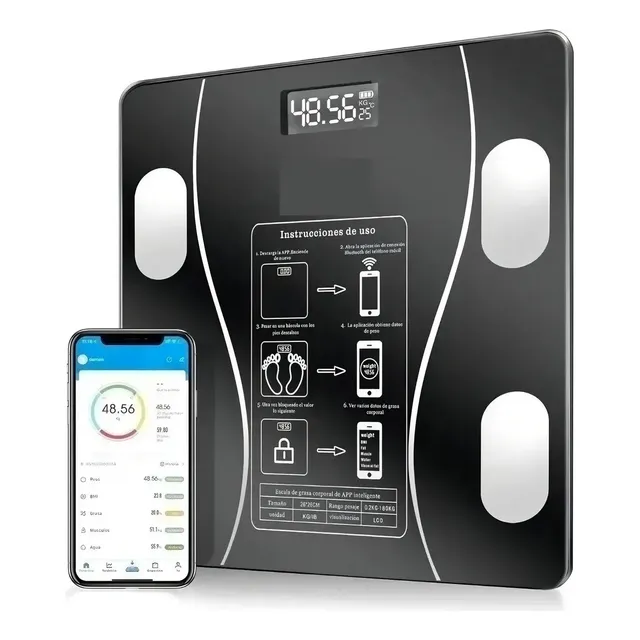 Peso Balanza Inteligente Bluetooth Peso Corporal Hasta 180kg
