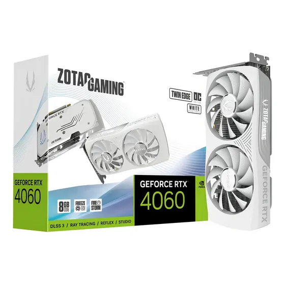 Placa De Vídeo Zotac Geforce Rtx 4060 8gb Gddr6 White