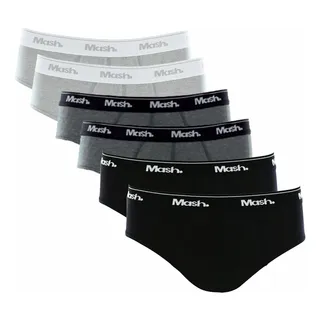 Kit 6 Cuecas Mash Slip 10.04 AlgodĂŁo Kit 6 Cuecas Mash Slip 10.04 AlgodĂŁo