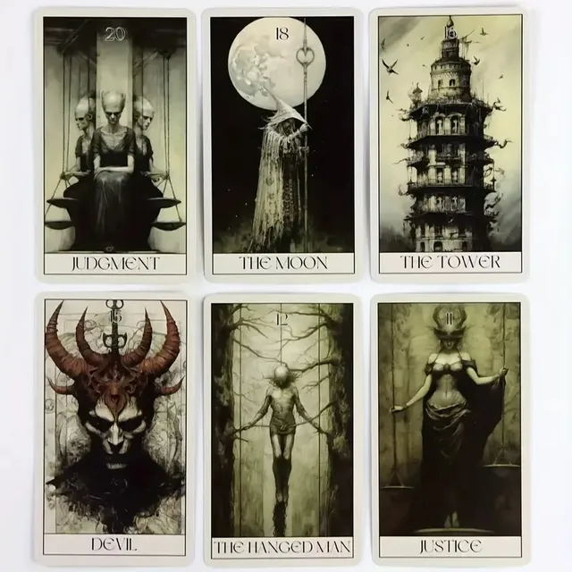Mazo De Tarot Artesanal | Estilo Horror Y Masónico | Arte