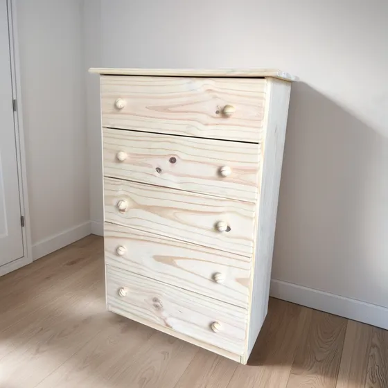 Cajonera 5 Cajones | En Madera, Sin Lustre