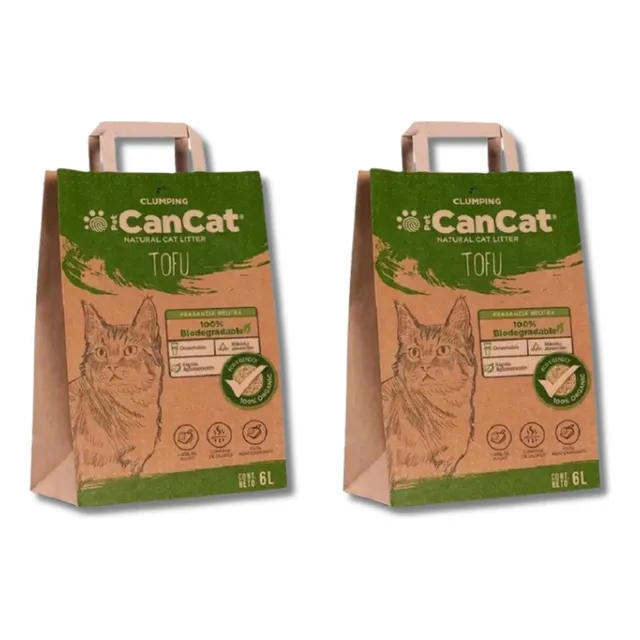Piedras Sanitarias Biodegradables Cancat De Tofu 6 Lts X2 Un