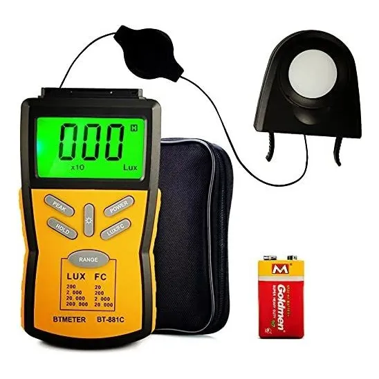 Medidor Digital De Iluminación Btmeter Bt-881c, Lumen/fc Pho