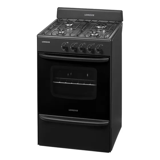 Cocina A Gas Longvie 12231g 56cm Grafito Cajón Parrilla Tipo de conexión Multigas
