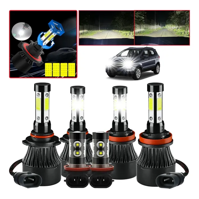 For Ford Kit Focos Led De 4 Lados Luz Alta/baja/niebla A