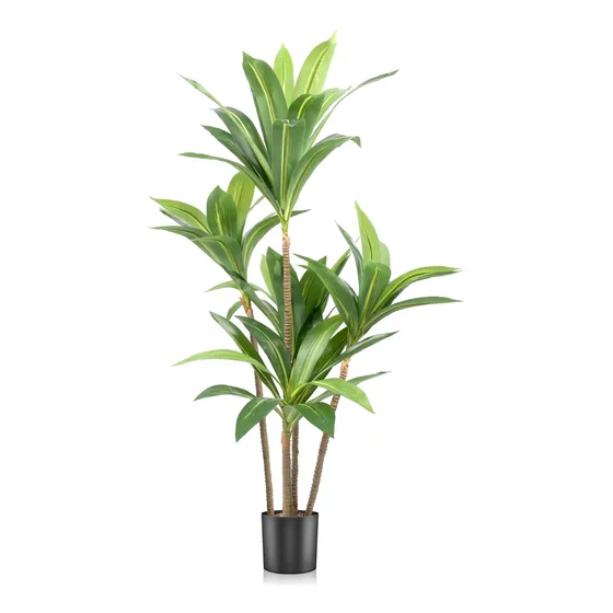 Planta Dracena Artificial Variegata Toque Real Decoração