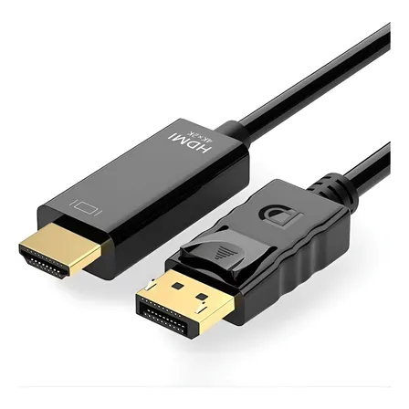 Cable Displayport A Hdmi/hdtv Chapado En Oro 4k/2k 30hz