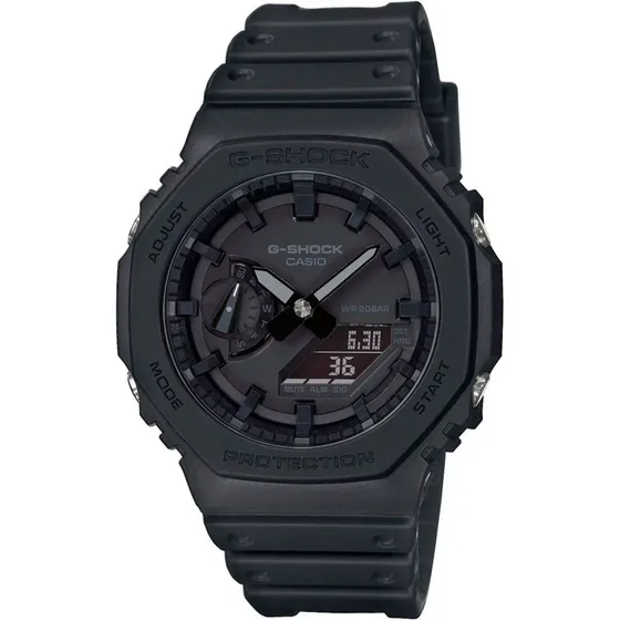 Relógio Casio G-shock Masculino Carbon Ga-2100-1a1dr Cor da correia Preto Cor do bisel Preto Cor do fundo Preto