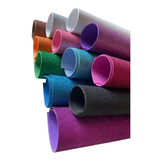 Eva Com Glitter 40x48 Kit Com 100 Folhas Coloridas Sortidas