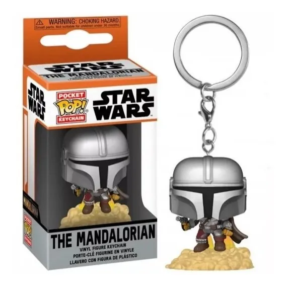 Llavero Funko Mandalorian With Blaster Pocket Pop Star Wars