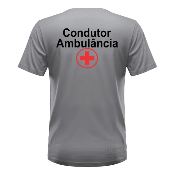 Camiseta Camisa Condutor Ambulância Job Motorista Poliéster