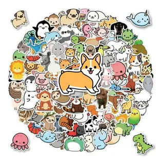 Stickers De Animales Lindos Para Niños (100 Uds.) Stickers De Animales Lindos Para Niños (100 Uds.)
