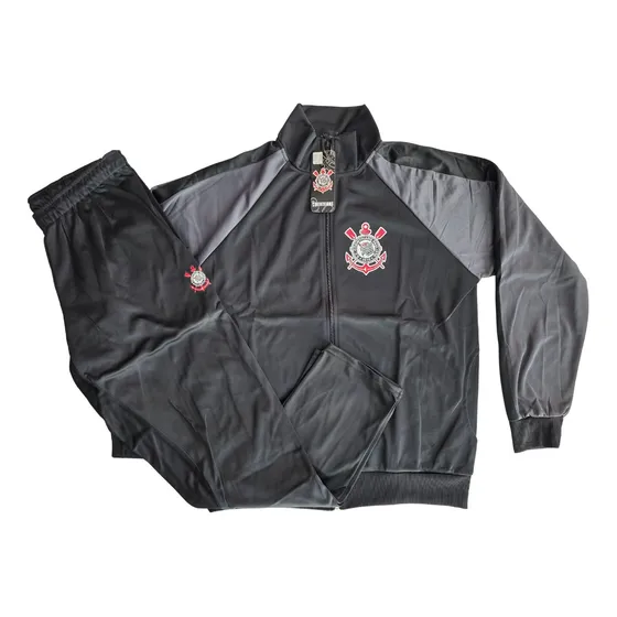 Agasalho Masculino Jaqueta Com Gola Calça Reglan Corinthians