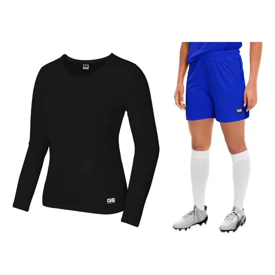 Conjunto Remera Térmica Y Short Futbol Mujer Con Bolsillo G6