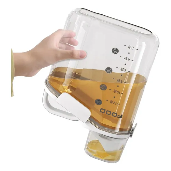 Dispensador De Granos Cereal Arroz Pasta 2800ml Jabon Liquid Color Blanco