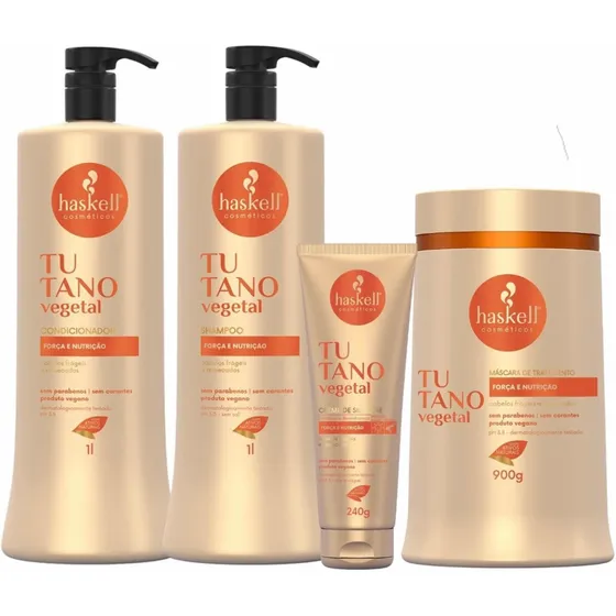 Kit Haskell Tutano Shampoo Acond 1l Máscara Cronograma Capil