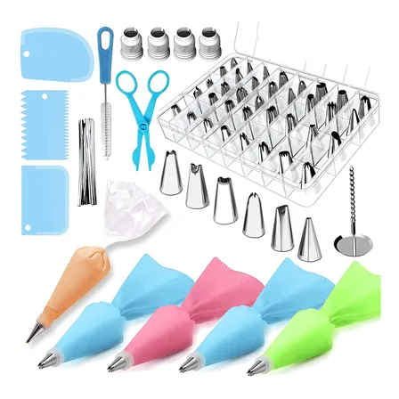 Jogo Bicos Espatulas Mangas Para Confeitaria Bolos 72 Peças