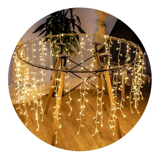 Pisca-pisca de natal Discove Discove n03 10m de comprimento 127V - branco-quente com fio transparente