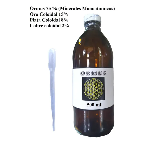Ormus Concentrado Adicionado Con Oro Plata Y Cobre 500 Ml