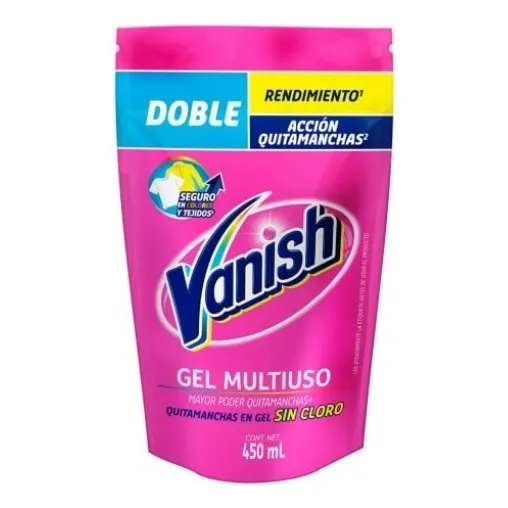 Vanish Rosa Quitamanchas Gel Multiusos Pouch 450 Ml