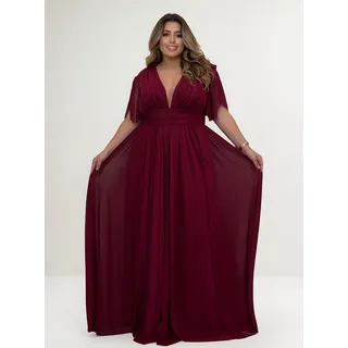Vestido Formatura Longo Madrinha Plus Size Elegante Tule Vestido Formatura Longo Madrinha Plus Size Elegante Tule