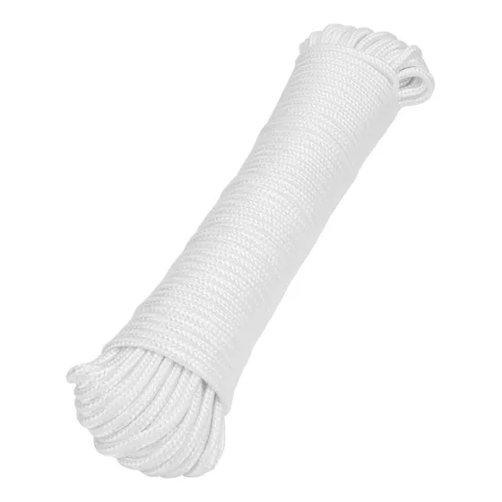 Piola De Poliéster Diamante De 5mm X 30m Blanca Fiero 48396