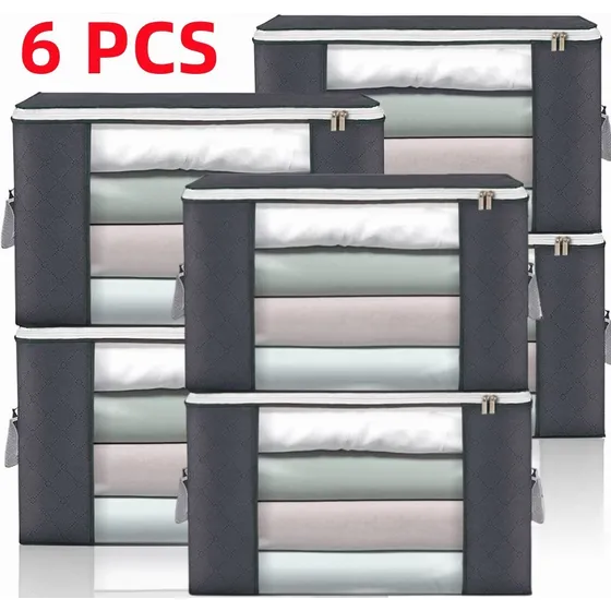 Bolsa De Almacenamiento Para Edredón Ropa Plegable Caja,6pcs