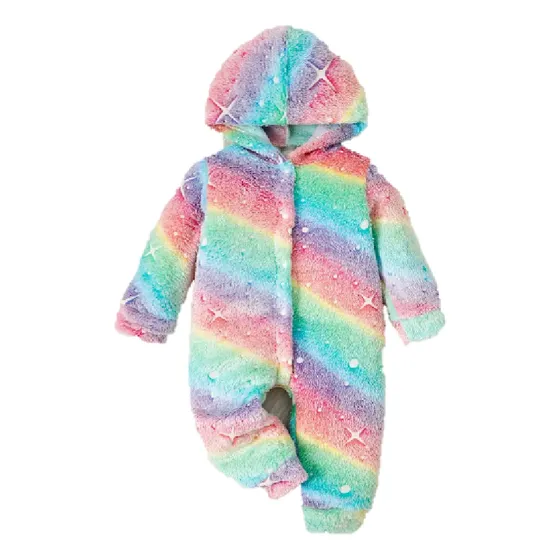 Mameluco Mono Bebe Suave Peluche De Arcoíris