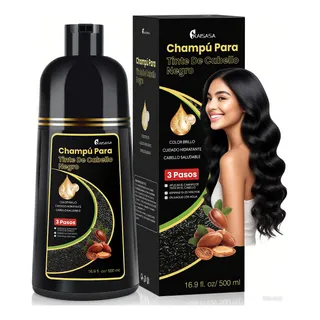 Shampoo Tinte Instantán Cubre Canas Contiene Aceite De Argán