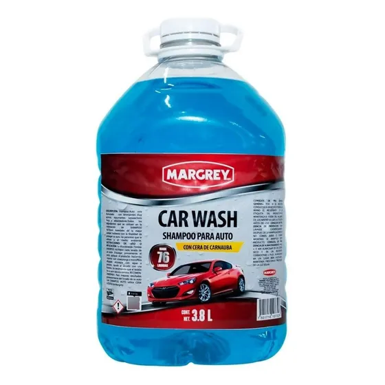 Shampoo Con Cera Para Auto Espumoso Car Wash Margrey 3.8l