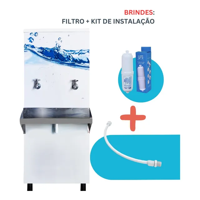 Bebedouro 50 Litros  Adesivado Com Filtro  + Kit Instalação