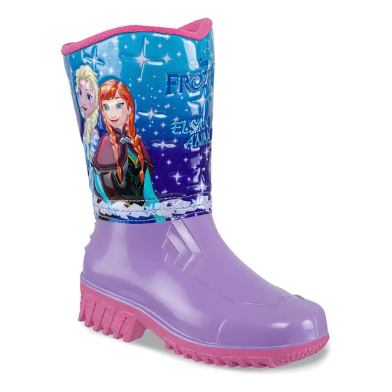 Botas De Lluvia Tulipanes Frozen Lila-fuc Para Niña Disney