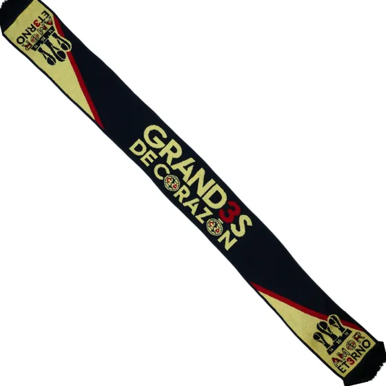 Bufanda Club América Edición Especial Tricampeonato Premium Amarillo-azul América Única