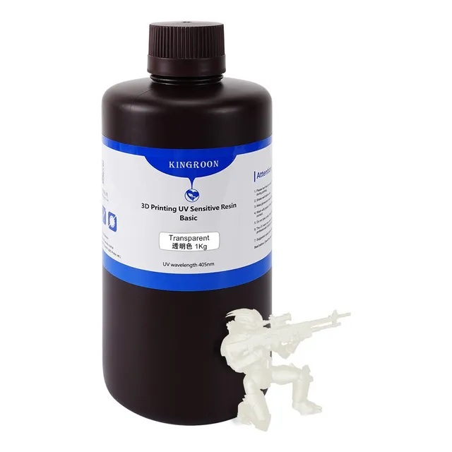 Resina Para Impresora 3d 1kg Uv 405nm Curado Rápido Color Transparente