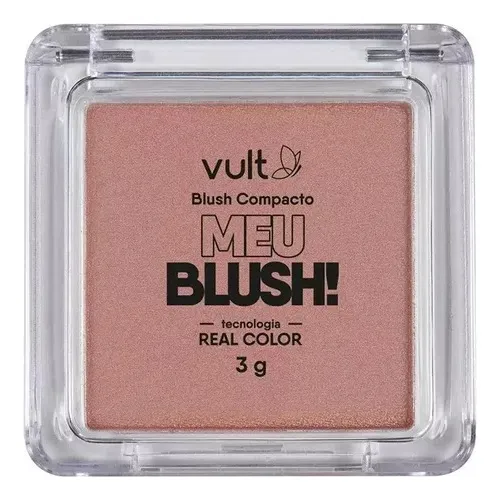 Meu Blush! Vult - Blush Compacto 3g - Cor A Tom Da Maquiagem Golden Perolado