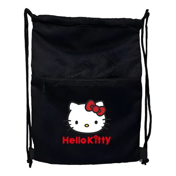Bolso Tipo Morral Con Cierre Hello Kitty - Estampaking