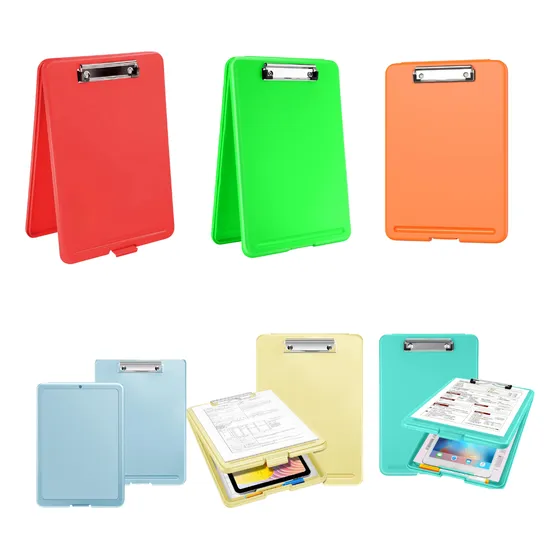 Carpeta Con Deposito Tabla De Apoyo Con Gancho De Colores