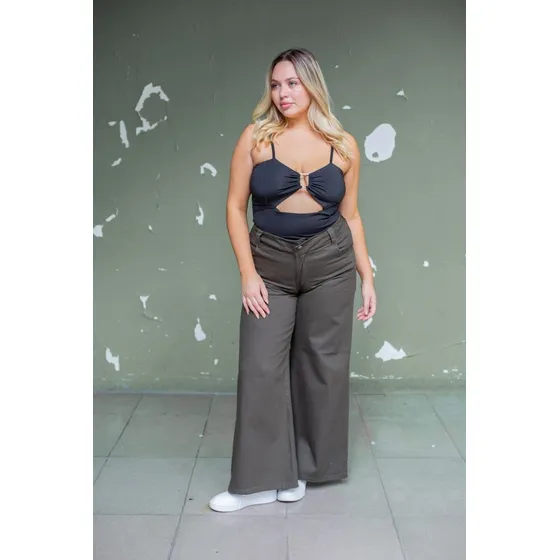 Pantalón Draco Dama Jean Rígido Talle Especial
