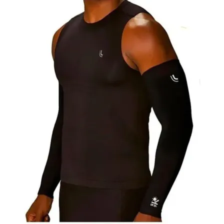 Manguito Lupo Proteção Solar Uv 50+ Vôlei Ciclismo Cor Preto Tamanho G