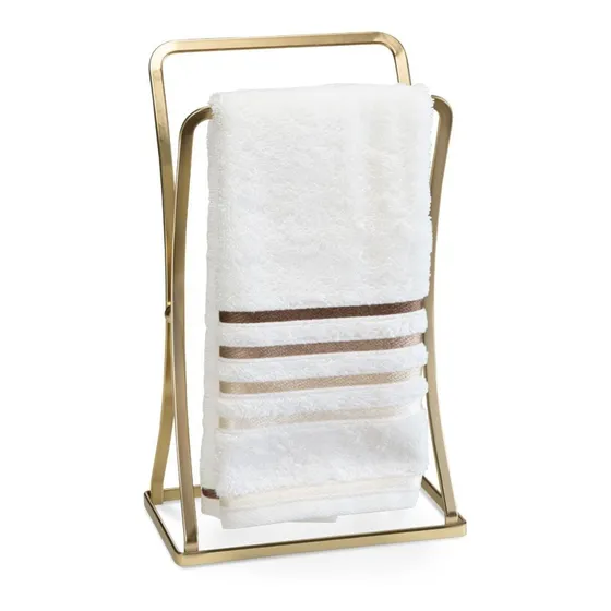 Suporte Porta Toalha De Bancada P/ Lavabo Banheiro Dourado Luxo Arthi 3222
