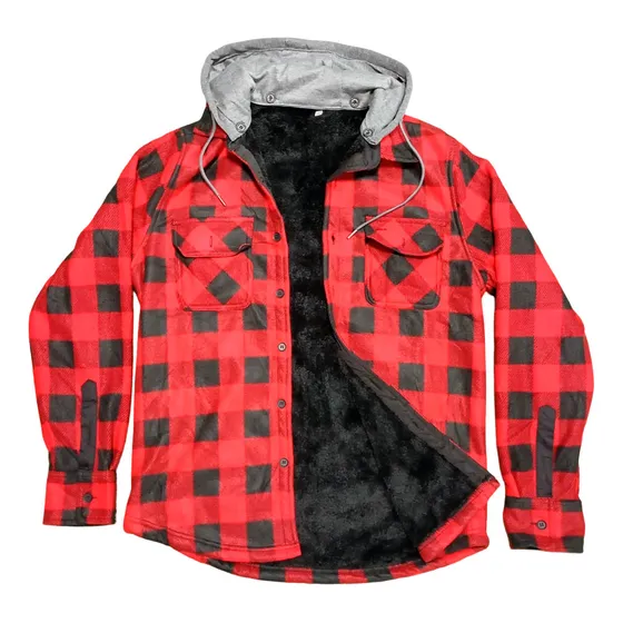 Campera Camisa Leñadora Cangurito Capucha Botones El Rey