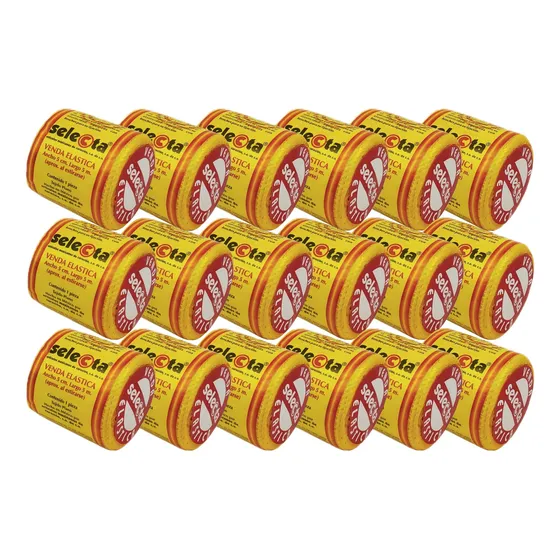 Venda Elástica De Algodón 5 Cm X 5 Mts Paquete 36 Piezas