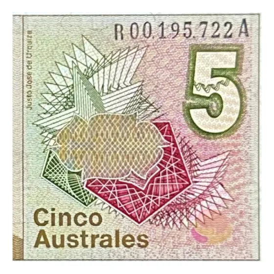 Reposición - Argentina - 5 Australes - Año 1987 - Bot. #2817